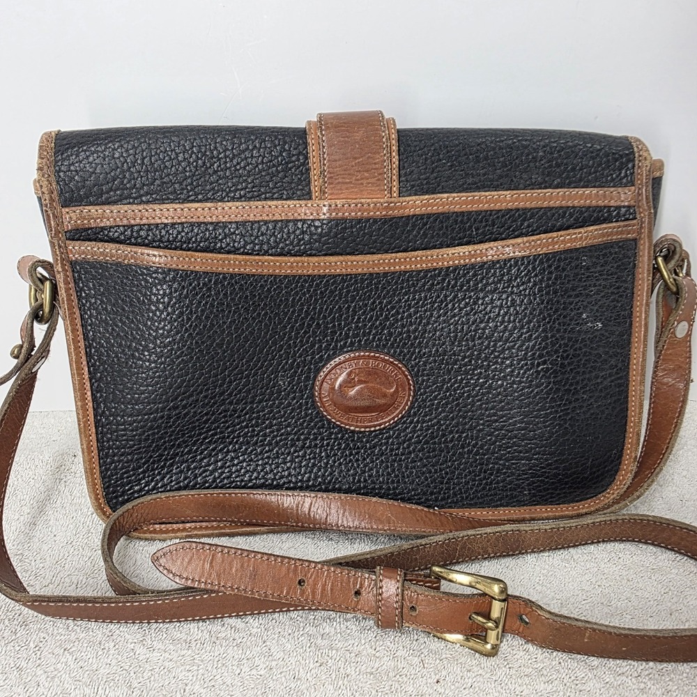 Vintage Dooney & Bourke All-Weather Leather Equestrian Crossbody Bag